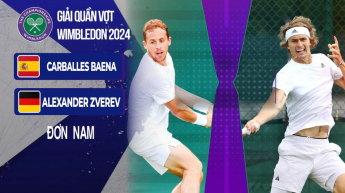 Carballes Baena vs Alexander Zverev đơn Nam - Ngày 2 - The Championships, Wimbledon 2024